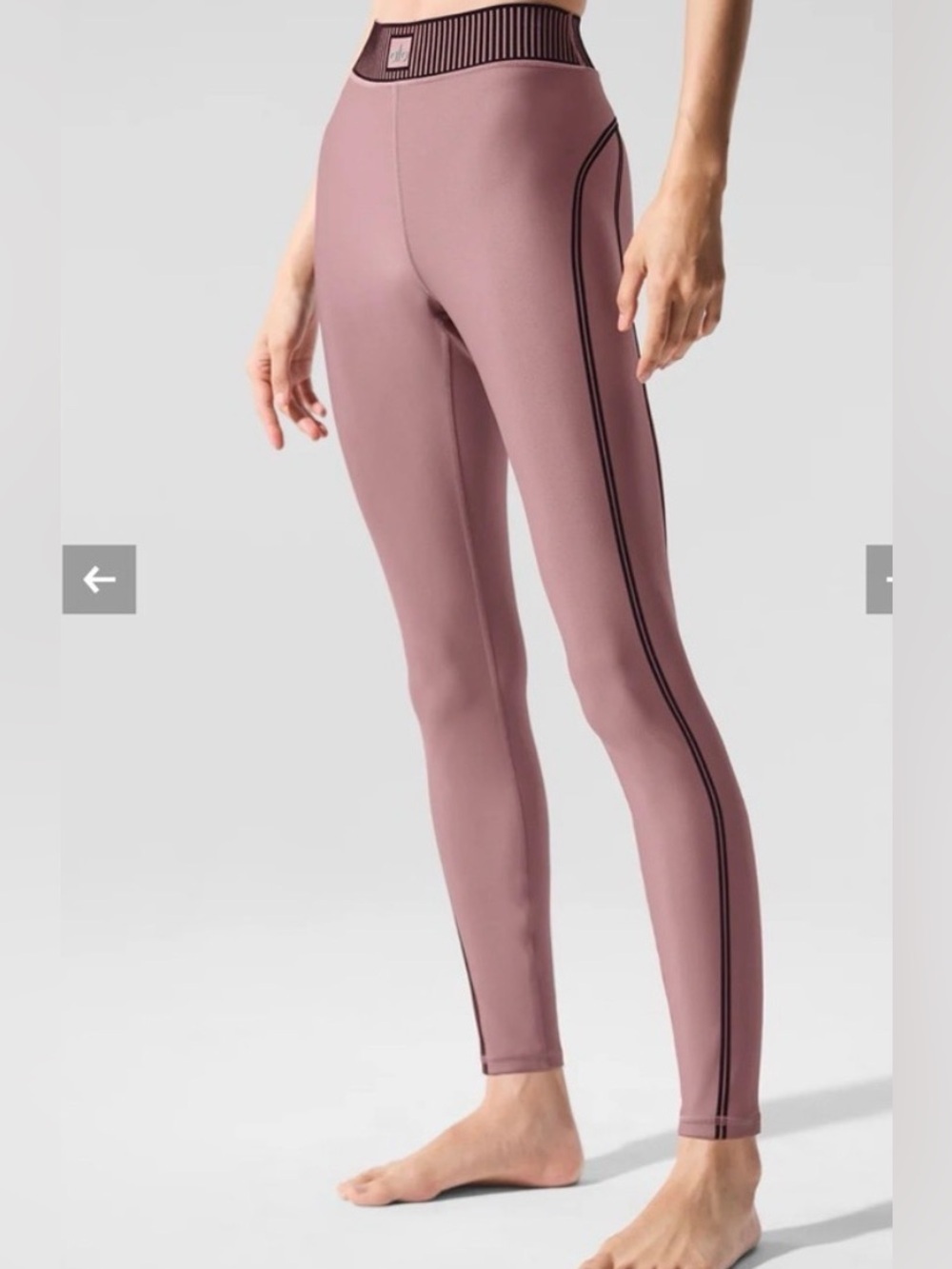 ALO Yoga Airlift High-Waist 7/8 Line Up Legging Small Smoky Quartz NWT